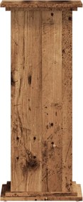 vidaXL Βάσεις Φυτών Όψη Παλαιού Ξύλου 33x33x80 εκ. Επεξ. Ξύλο