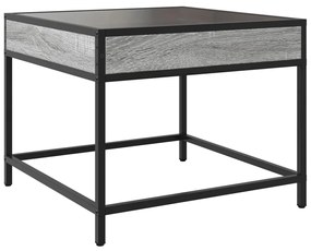 Τραπεζάκι Σαλονιού Άπειρο Φως LED Γκρι Sonoma 50x50x41 εκ. - Γκρι