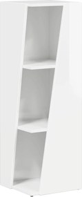 vidaXL Πλευρικό Ράφι Υψηλής γυαλάδας λευκό 33 x 32 x 100,5 εκ.