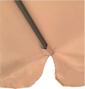 ΟΜΠΡΕΛΑ Αλουμινίου Σκελετός Ανθρακί - Ύφασμα Μπεζ   1τμχ