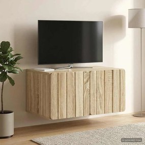 vidaXL Τοποθετούμενος στον τοίχο τηλεοπτικός ερμάριος Sonoma Δρυς