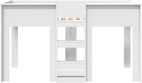 vidaXL Κρεβάτι Κουκέτα για Παιδιά Λευκό 100 x 200 cm