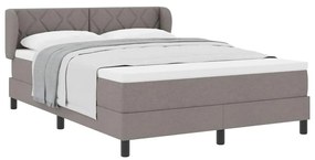vidaXL Κρεβάτι box spring με στρώμα Taupe 140 x 200 cm ύφασμα