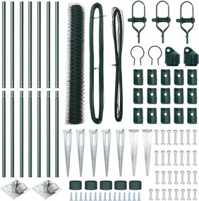 vidaXL Στύλος Περιφράξεων Πράσινο