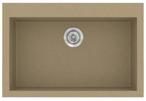 Sanitec Classic 338 Metallic Cream Ένθετος Νεροχύτης 70cm