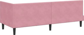 vidaXL Κρεβάτι Γωνίας Ροζ 80 x 200 cm Βελούδο