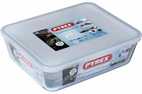 Δοχείο συντήρησης τροφίμων Pyrex Λευκό Μαύρο Διαφανές Clear Ορθογώνιο