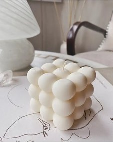Διακοσμητικό κερί Λευκό 7x7 cm