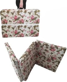 Στρώμα ύπνου αφρώδες πτυσσόμενο λευκό 180x80x6 cm