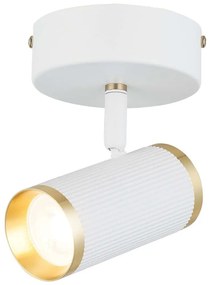 Φωτιστικό Οροφής - Σποτ Lume 341LCA1110 Φ5,5x12x15cm 1xGU10 7W White-Gold Opviq