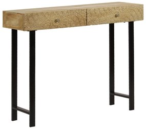Τραπέζι Κονσόλα 102 x 30 x 79 εκ. από Μασίφ Ξύλο Μάνγκο - Καφέ
