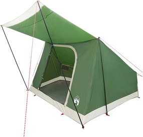 vidaXL Σκηνή Camping 4 ατόμων Αδιάβροχο Πράσινο ταφτάς