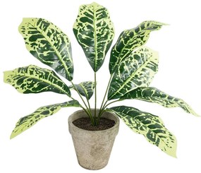 Τεχνητό Φυτό Σε Κασπώ Aglaonema 20902 Φ40x33cm Multi-Yellow GloboStar Polyethylene,Fabric