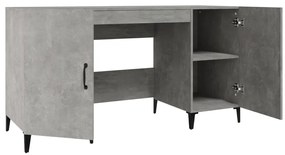 vidaXL Γραφείο Γκρι Σκυροδέματος 140x50x75 εκ. Επεξεργασμένο Ξύλο