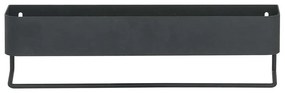 Ραφιέρα-Πετσετοκρεμάστρα L350xW80xH100mm Μέταλλο Μαύρο Sealskin Brix Black 362473419