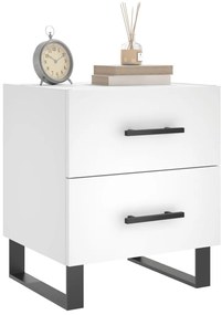 vidaXL Κομοδίνο Λευκό 40 x 35 x 47,5 εκ. από Επεξεργασμένο Ξύλο