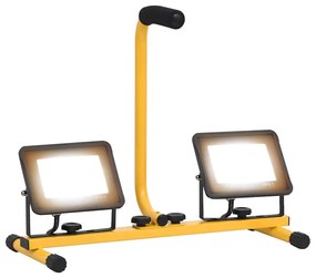 vidaXL Προβολέας LED με Λαβή Θερμό Λευκό 2 x 30 W