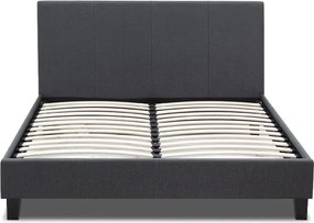 Κρεβάτι Flat Megapap υφασμάτινο χρώμα ανθρακί 120x200εκ.