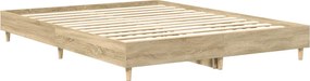 vidaXL Πλαίσιο κρεβατιού χωρίς στρώμα 150x200 εκ. Επεξεργασμένο Ξύλο