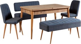 Extendable Dining Table &amp; Chairs Set (5 Pieces) Vina 1048 - 4 - Atlantic, Dark Blue Atlantic Pine
Dark Blue