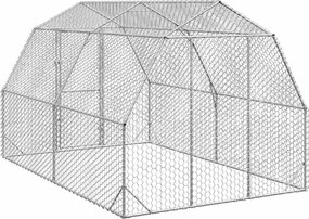 vidaXL Chicken Run 2,5x4x2,25 m Γαλβανισμένος χάλυβας