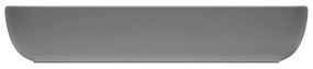 vidaXL Νιπτήρας Πολυτελής Ορθογώνιος Σκ. Γκρι Ματ 71x38 εκ. Κεραμικός