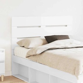 vidaXL Κεφαλάρι με κεφαλάρι Λευκό 135 cm Επεξεργασμένο ξύλο