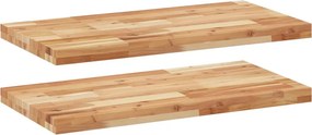 vidaXL Ράφια Κρεμαστά 2 Τεμ. 60x40x4εκ. Φινίρισμα Λαδιού Μασίφ Ακακία