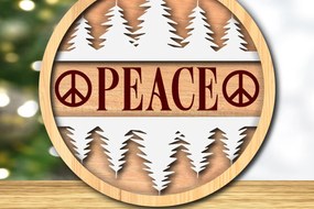 Σετ των 2 Intra απο ξύλο plywood 3mm-4mm πάχος – Ειρήνη -Χριστουγεννιάτικα θεματικά – Δίασταση 20x20 cm INTRAFABR-117895044