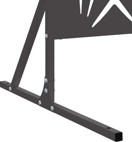 vidaXL Οθόνη Ιδιωτικότητας 100 x 50 x 180 εκ. Ατσάλι Μαύρο