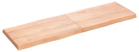 vidaXL Επιφ Τραπεζιού Αν Καφέ 160x50x(2-6)εκ.Ακατέργ. Μασίφ Ξύλο Δρυός