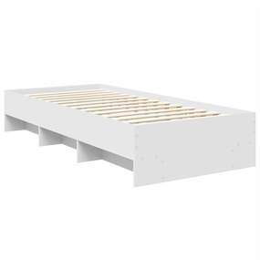 vidaXL Σκελετός Κρεβατιού Λευκό 90 x 200 cm Επεξεργασμένο ξύλο