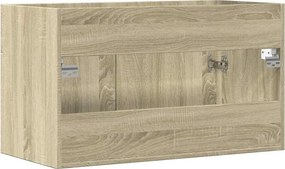 vidaXL Ντουλάπι Νιπτήρα Sonoma Δρυς 80 x 38,5 x 46 εκ. από Επεξ. Ξύλο