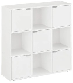 Βιβλιοθήκη Bookel σε λευκή απόχρωση 88.5x27.5x89.3εκ 88.5x27.5x89.3 εκ.