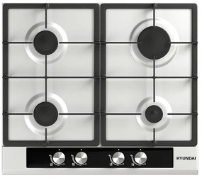Hyundai HBIG20-60X Εστίες αερίου με πλάτος 60cm και 4 ζώνες μαγειρέματος , Inox