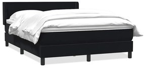 vidaXL Κρεβάτι Boxspring με Στρώμα Μαύρο 160x210 εκ. Βελούδινο