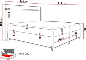 Επενδυμένο κρεβάτι Enter-Kafe-140 x 200