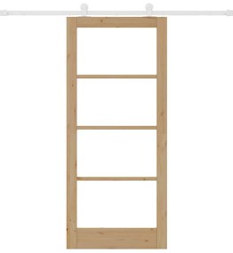vidaXL Συρόμενη Πόρτα ORKDAL Καφέ 86 x 198.5 cm Ξύλο και μέταλλο