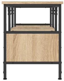 vidaXL Έπιπλο Τηλεόρασης Sonoma Δρυς 100x35x45 εκ. Επεξ. Ξύλο/Σίδερο
