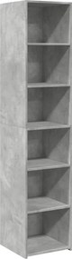 vidaXL Ντουλάπι Γκρι Σκυροδέματος 40x41x185 εκ. Επεξεργασμένο Ξύλο