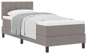 vidaXL Κρεβάτι box spring με στρώμα με στρώμα Taupe 80 x 200 cm ύφασμα