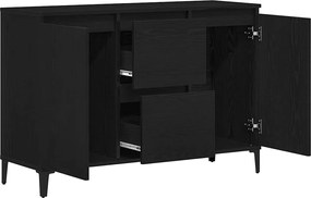 vidaXL Πλαϊνό γραφείο Μαύρη Οξυά 104 x 35 x 70 εκ. Επεξεργασμένο ξύλο