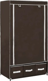vidaXL Ντουλάπα Καφέ 87x49x159 εκ. Ύφασμα