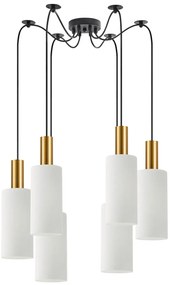 Φωτιστικό Οροφής Πολύφωτο Homelighting 77-8653 Gold/White