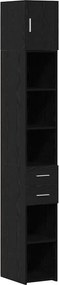 vidaXL Ντουλάπι αποθήκευσης 2 pcs Μαύρη Οξυά 30 x 42,5 x 225 εκ