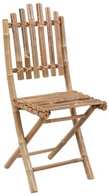 vidaXL Σετ Τραπεζαρίας Εξ. Χώρου Πτυσσόμενο 5 τεμ. Μπαμπού &amp; Μαξιλάρια