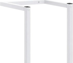 vidaXL Βάση για Πετσέτες Επιτοίχια Λευκή 25 x 20 x 95 εκ. Ατσάλινη