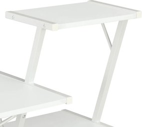 vidaXL Γραφείο με Ράφια Λευκό 116 x 50 x 93 εκ.