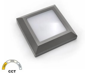 Απλίκα Φωτιστικό Τοίχου LED 4W ΙΡ65 3CCT 12,5x12,5cm Lumen 3-97068 Γκρι