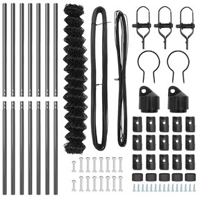 vidaXL Στύλος Περιφράξεων Γκρι 10 x 1,6 μ (60 x 60 mm δίχτυ)